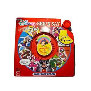 Mattel  Disney 1988 See N Say Wonderful World of Color -WORKS Original Box￼￼